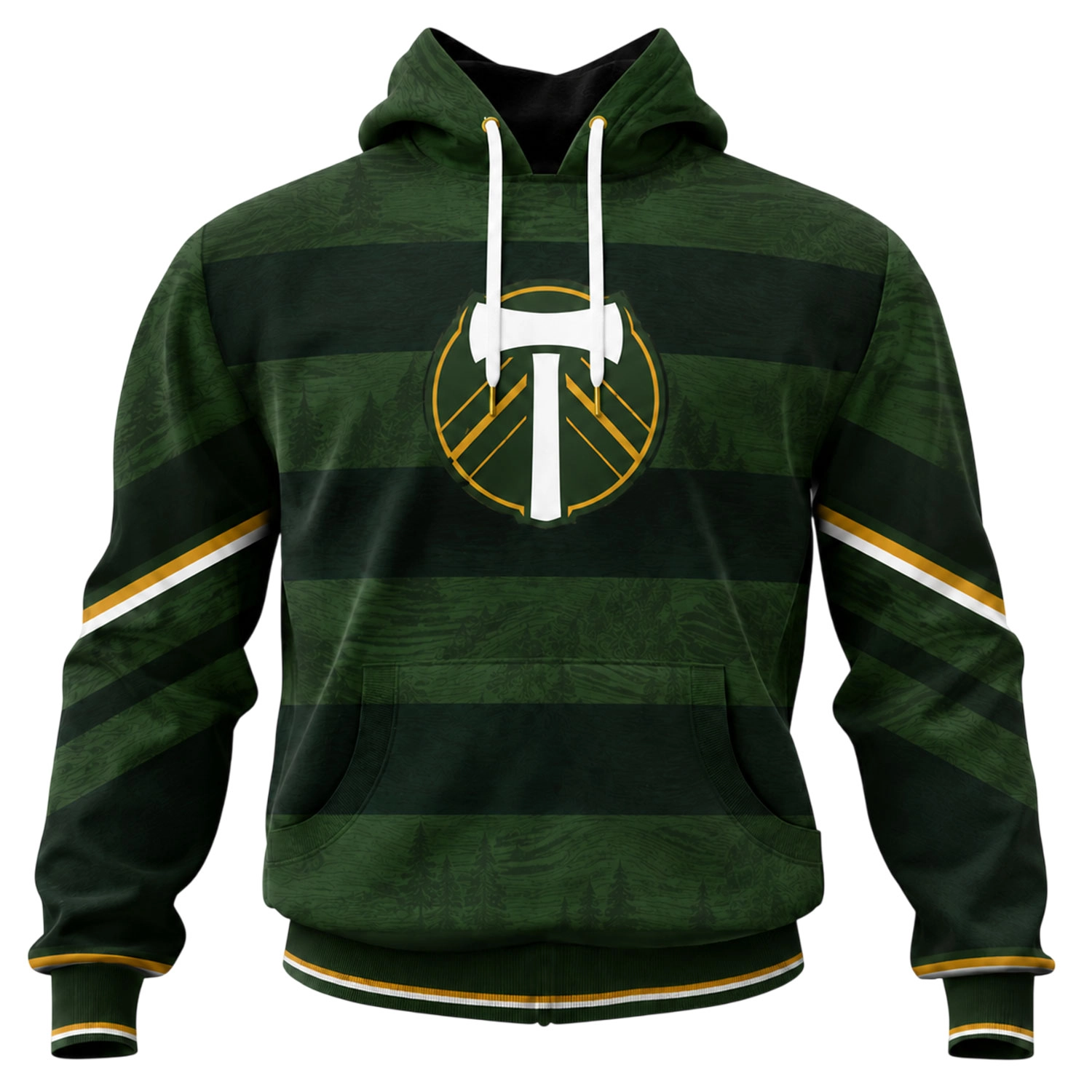 Portland Timbers Hoodie Custom Exclusive Forest Stripe - Image 2