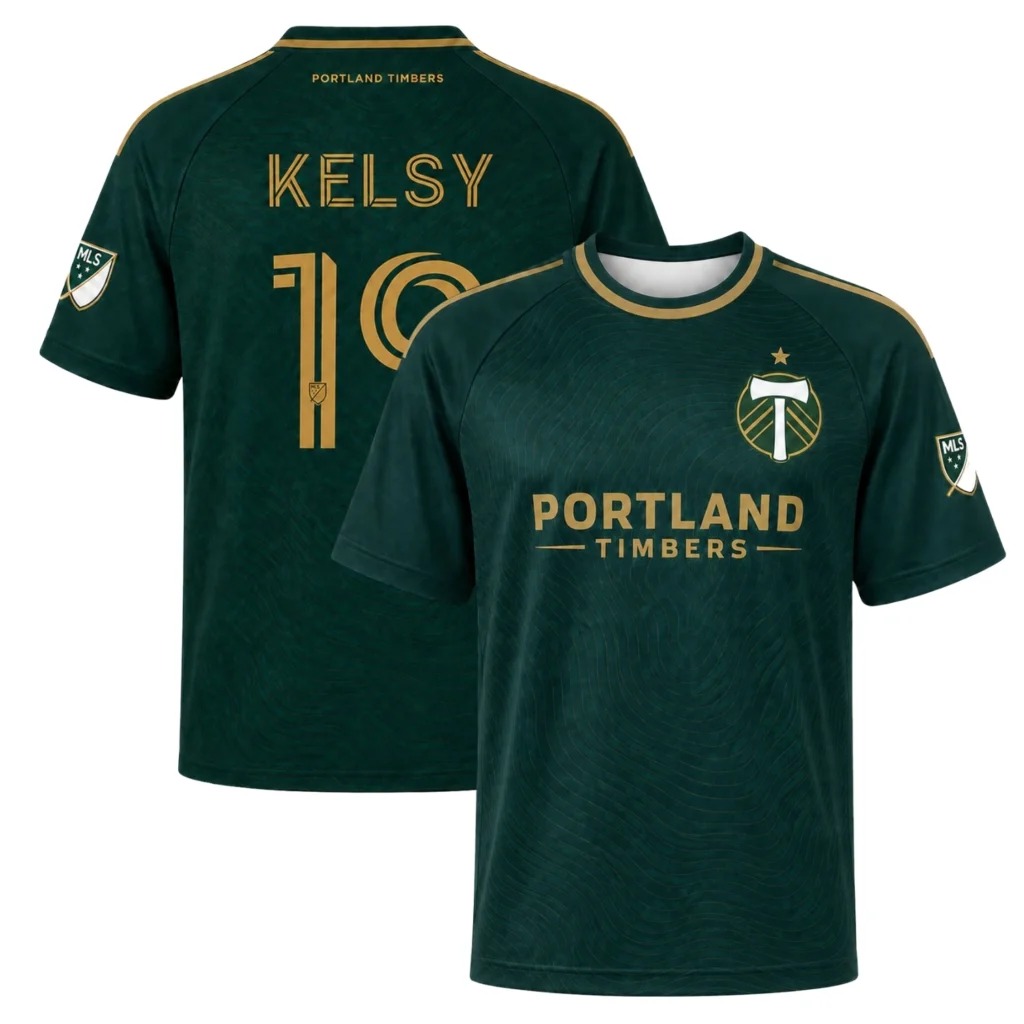 PTFC Kevin Kelsy Jersey Remarkable Green Gold Style