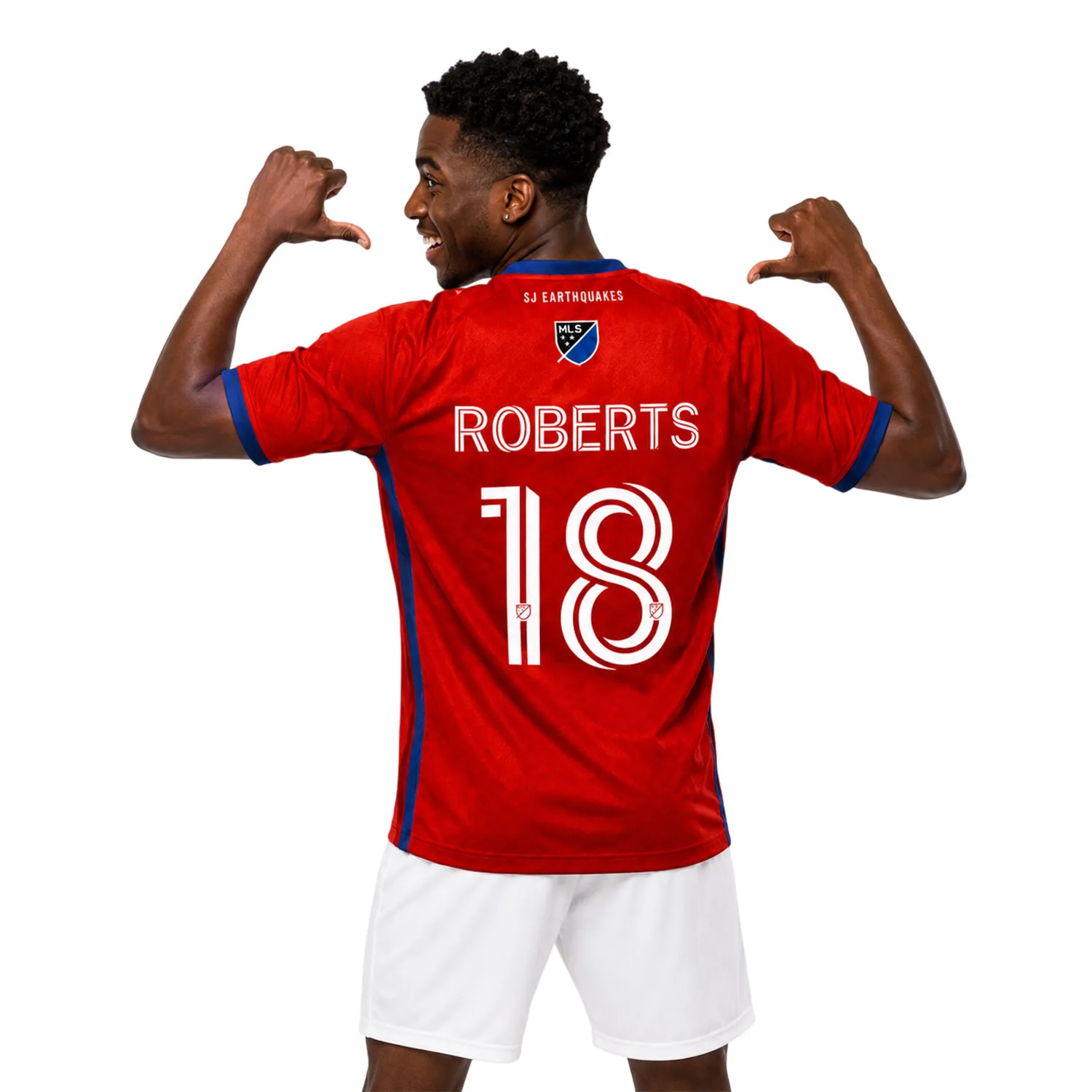 Reid Roberts SJ Earthquakes Red Jersey Vibrant Fresh Fan Shirt - Image 4
