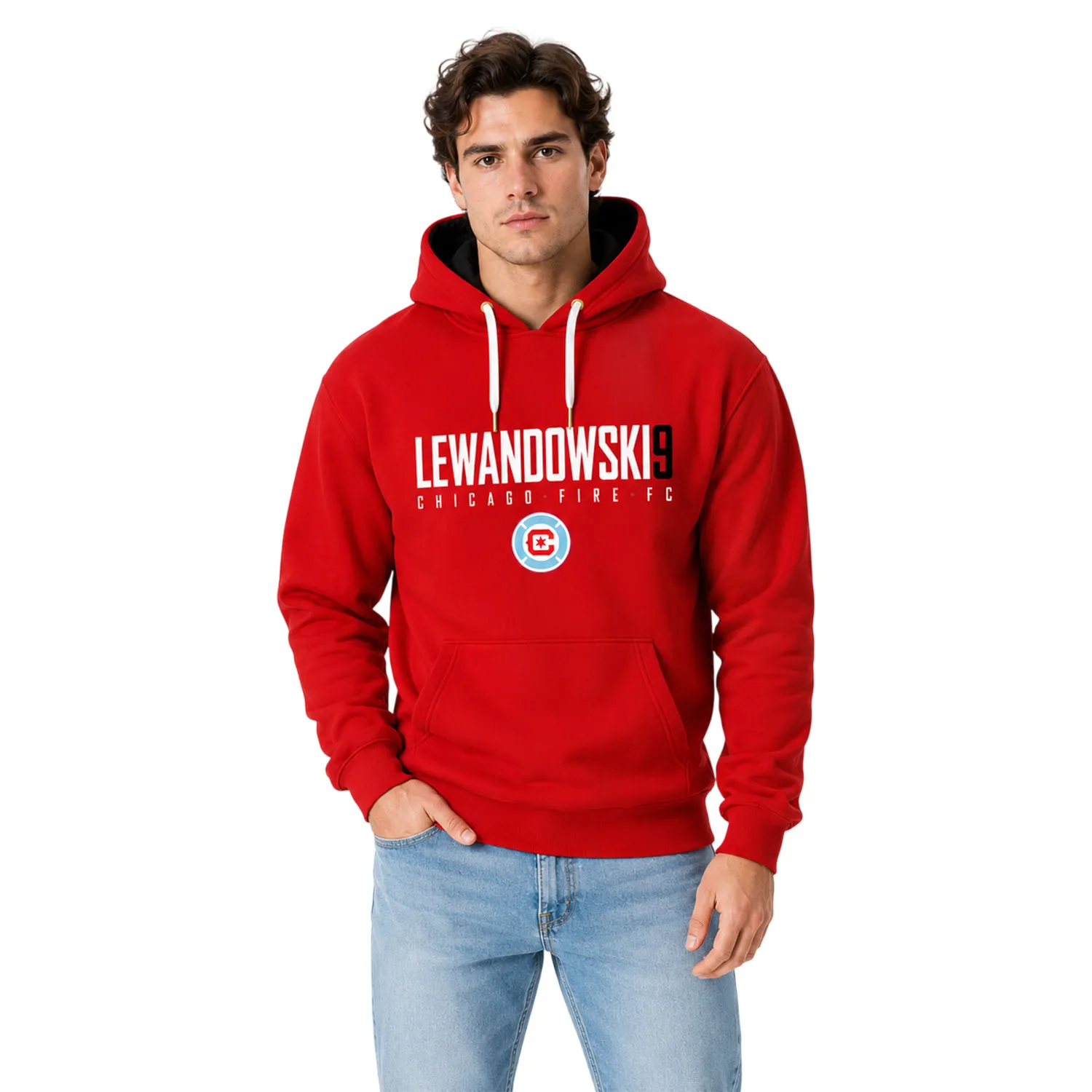 Robert Lewandowski Red Hoodie 2026 Epic Chicago Fire Fanwear - Image 5