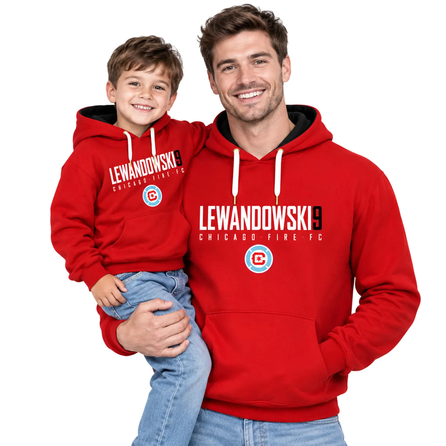 Robert Lewandowski Red Hoodie 2026 Epic Chicago Fire Fanwear - Image 4