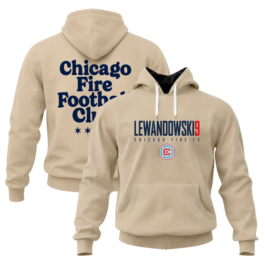 Robert Lewandowski Sand Hoodie Dynamic Chicago Fire Style