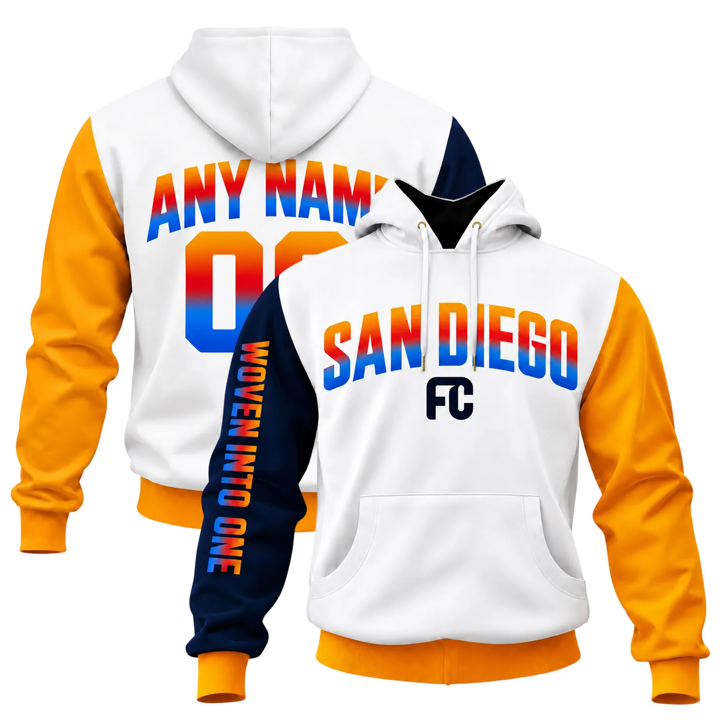 San Diego FC Fan Hoodie - Woven Into One Bold Team Apparel
