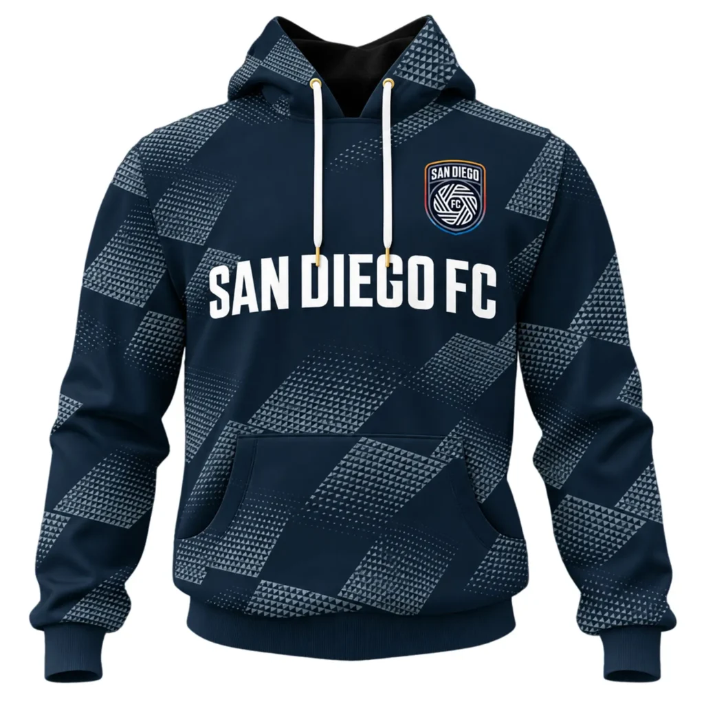 San Diego FC Fleece Pullover Hoodie - Dynamic Mens Hoodie