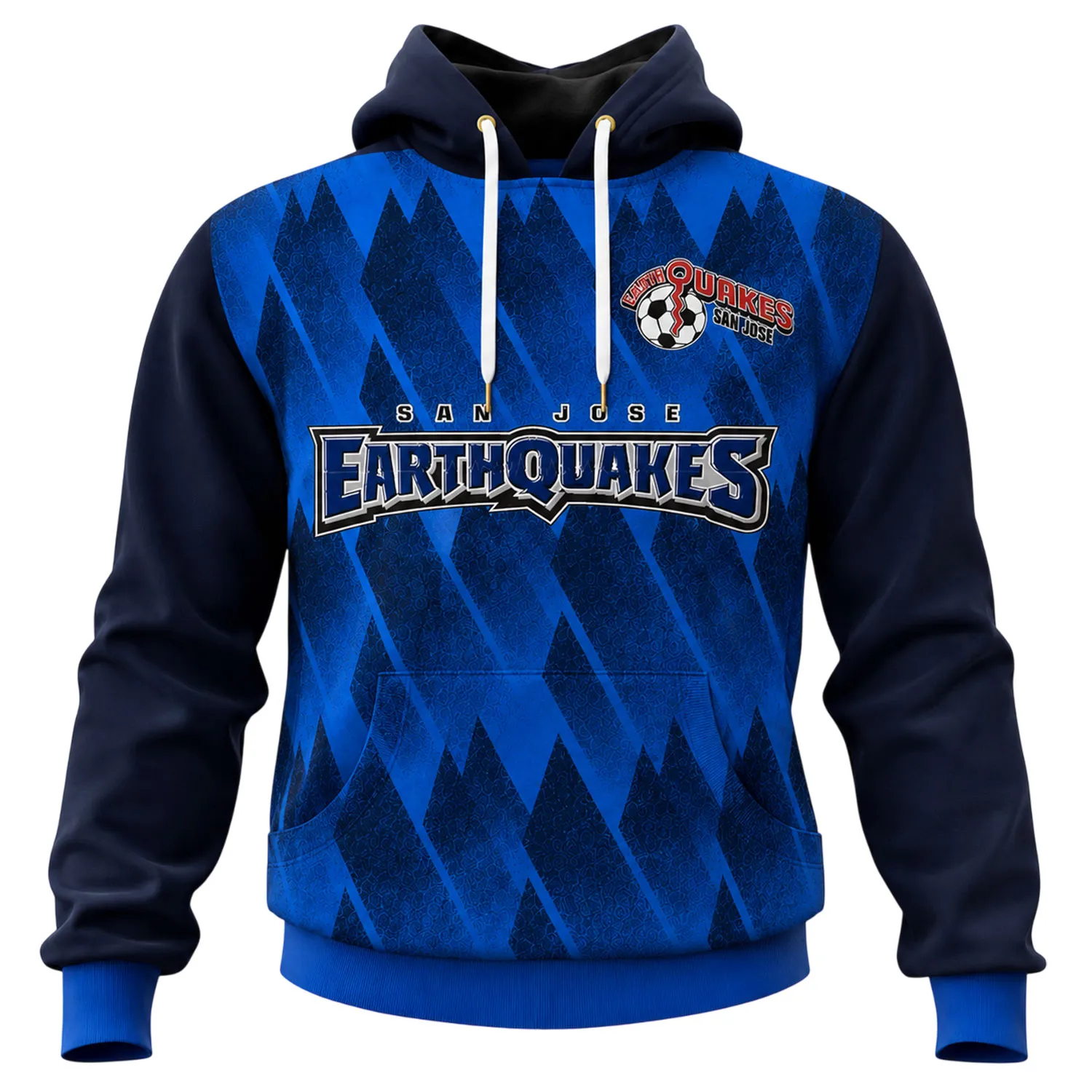 San Jose Earthquakes Hoodie Custom Name & Number – Bold Merch Sport - Image 3