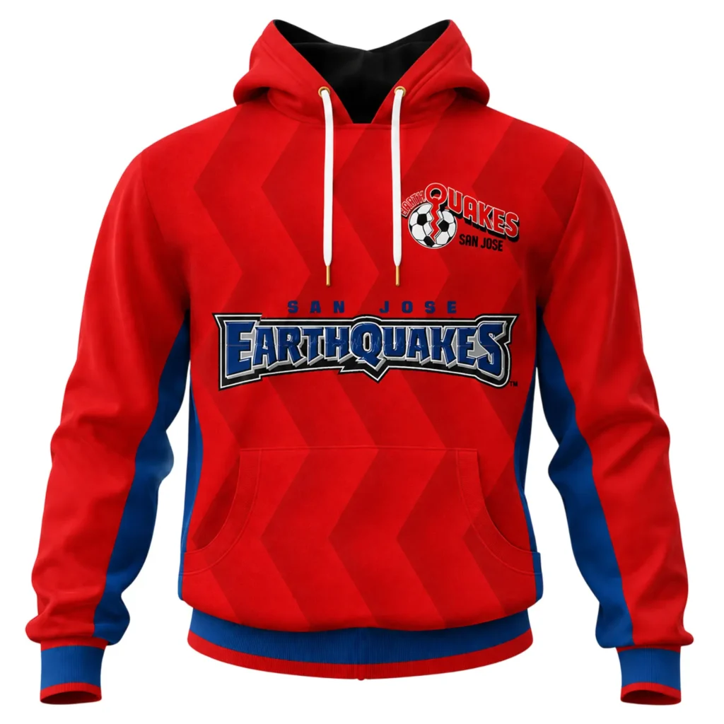 San Jose Earthquakes Red Hoodie Vibrant Fan Apparel