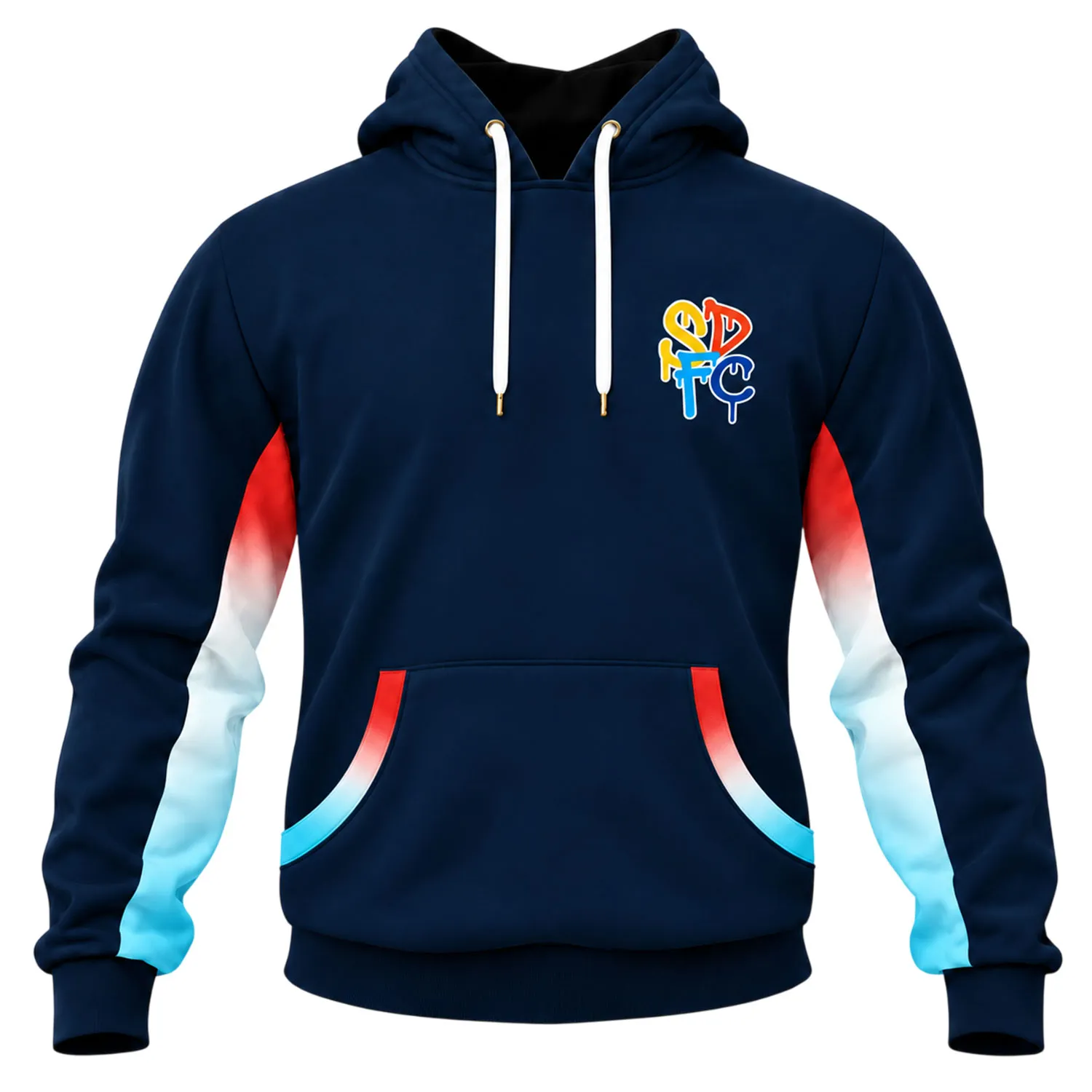 SDFC Hoodie Vibrant Colorblock Design - Image 2