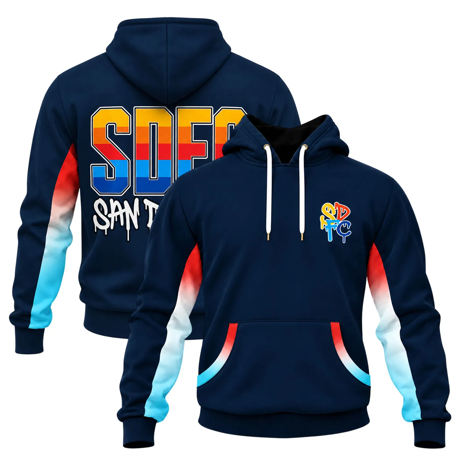 SDFC Hoodie Vibrant Colorblock Design