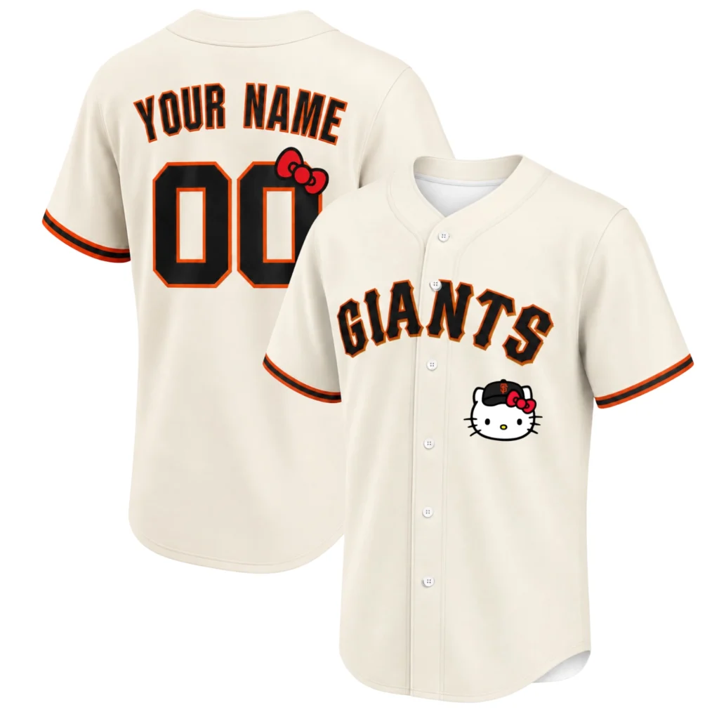 SF Giants Hello Kitty Personalized Jersey – Playful Fan Gear