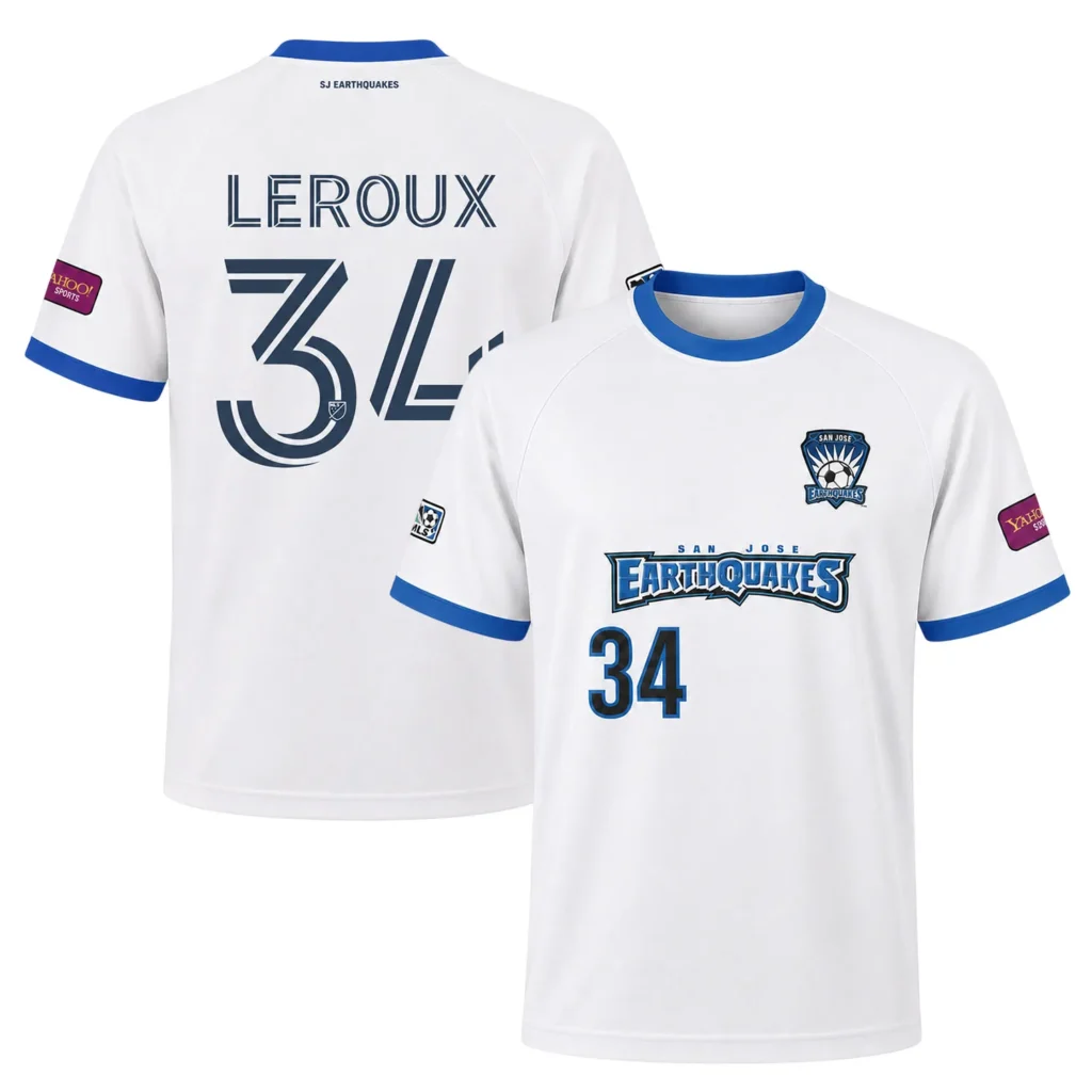SJ Earthquakes Jersey Beau Leroux – Epic Fan Apperal