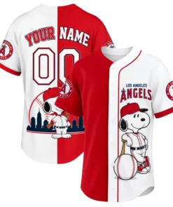 Snoopy Los Angeles Angels Baseball Jersey –Bold Custom Fan Gear