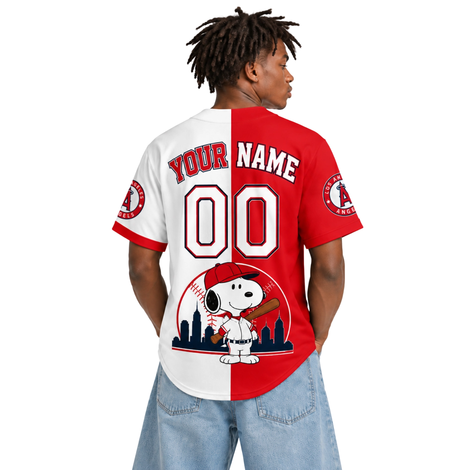 Snoopy Los Angeles Angels Baseball Jersey –Bold Custom Fan Gear