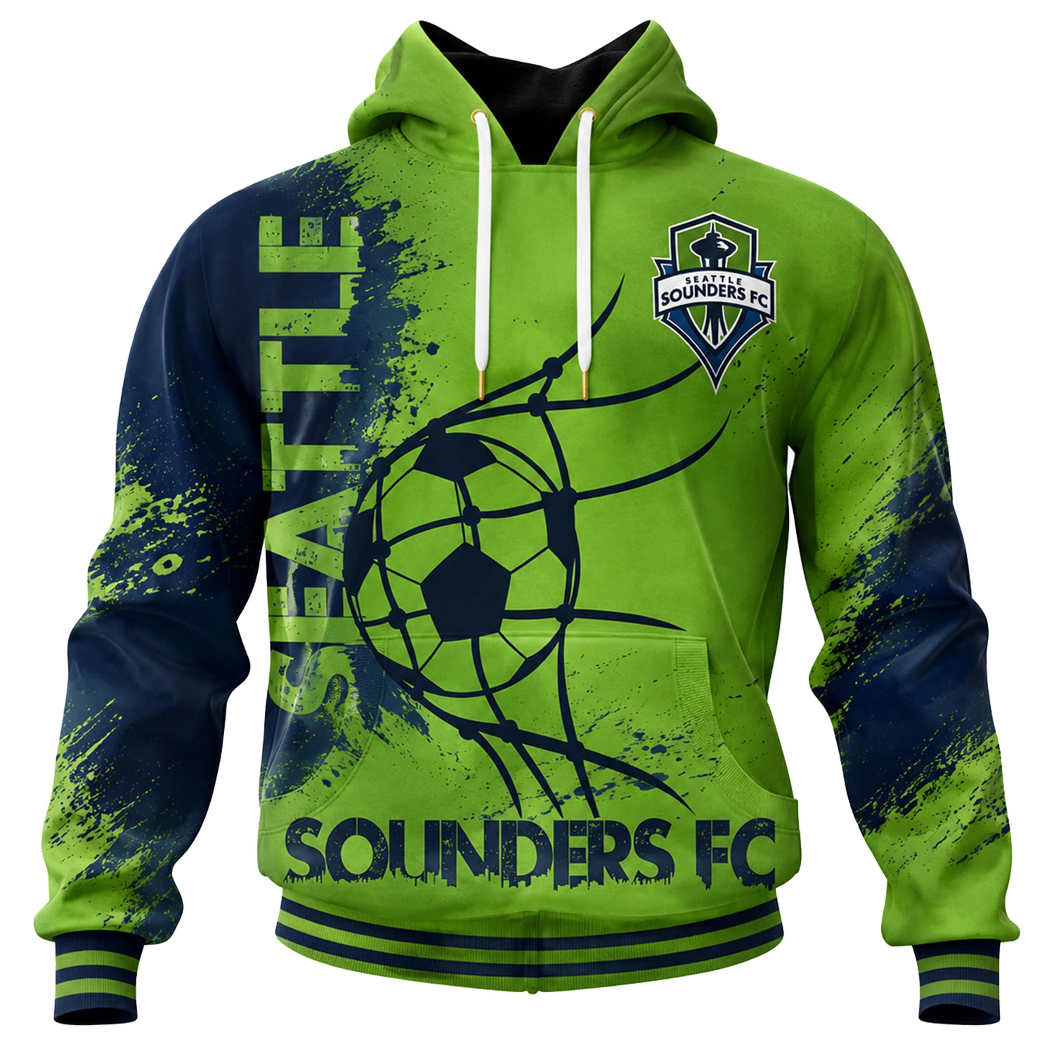 Sounders FC Hoodie Custom Vibrant Soccer Fan Style - Image 2