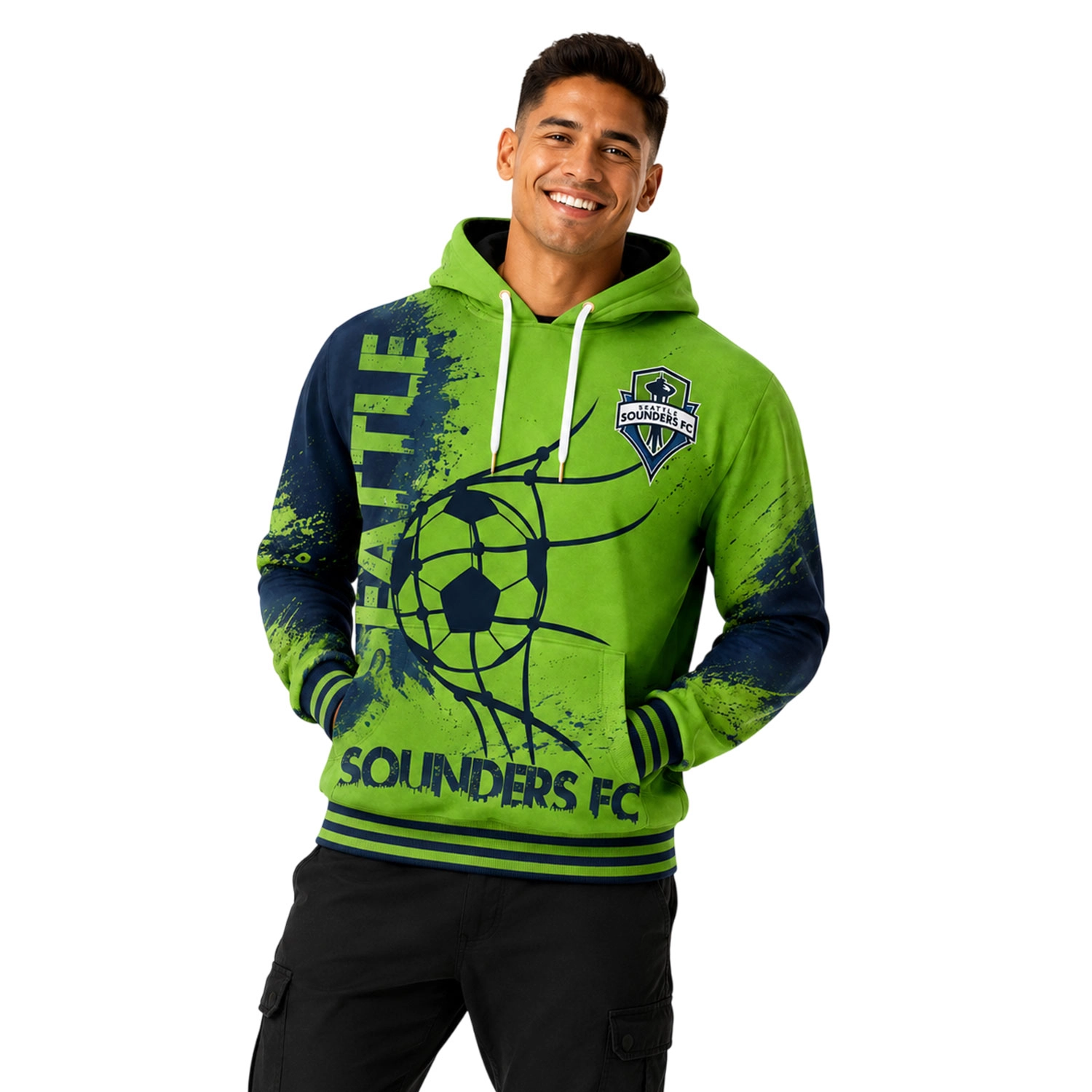 Sounders FC Hoodie Custom Vibrant Soccer Fan Style - Image 4
