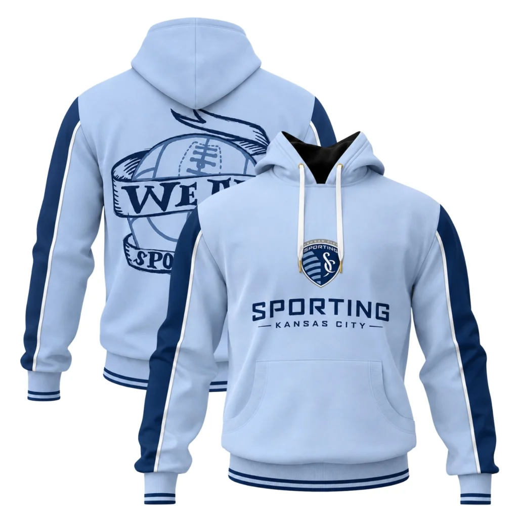 Sporting Kansas City Fan Hoodie Solid Minimal Crest