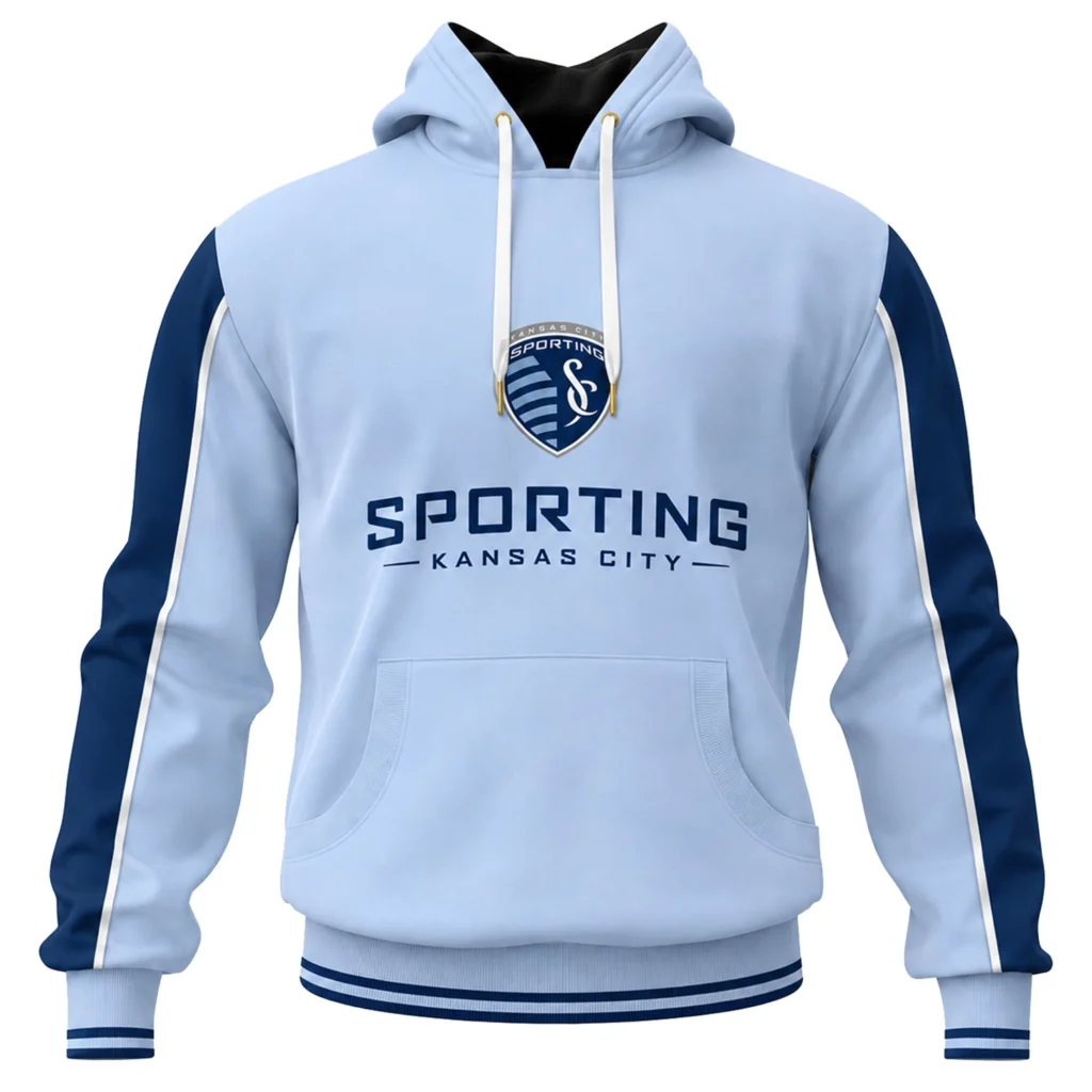 Sporting Kansas City Fan Hoodie Solid Minimal Crest