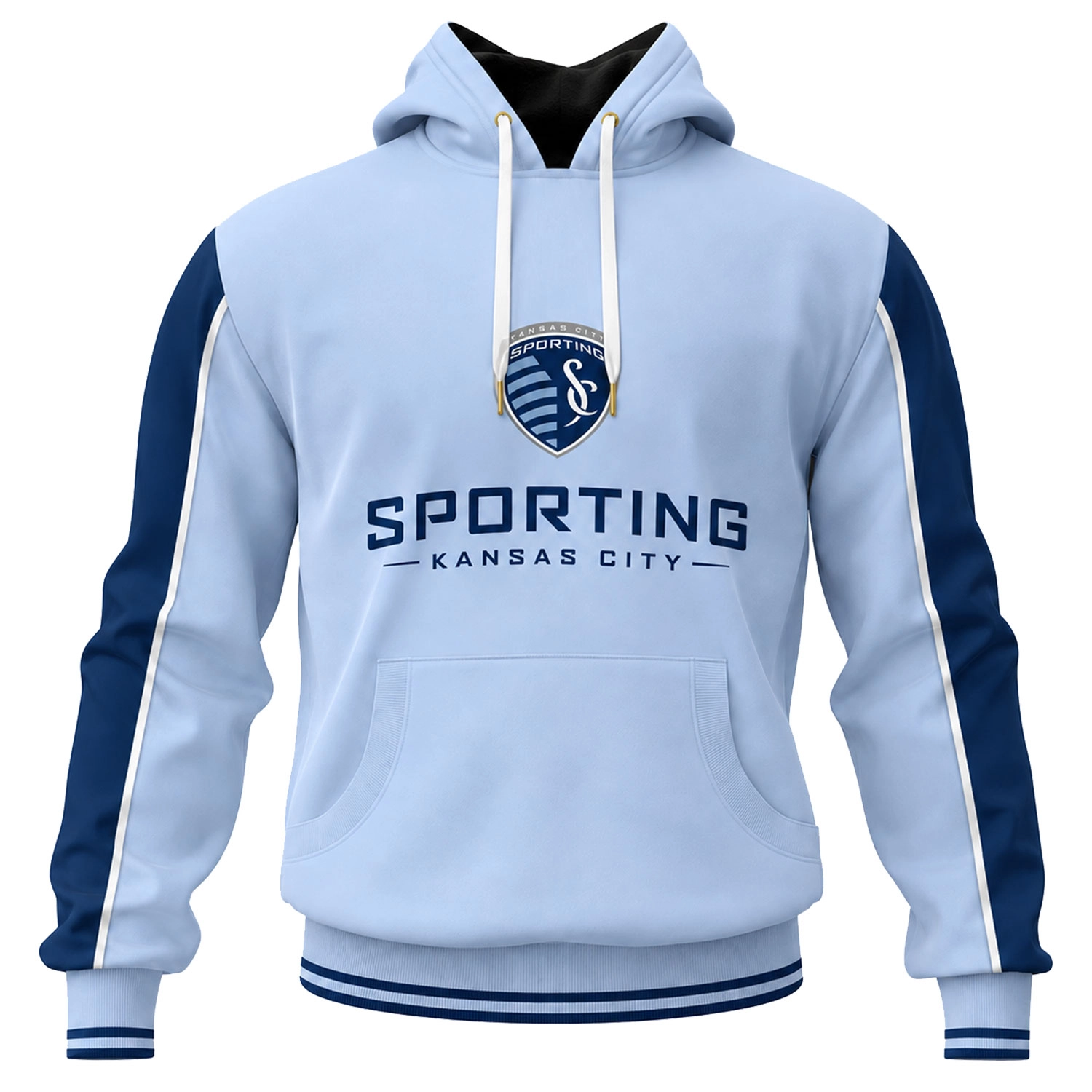 Sporting Kansas City Fan Hoodie Solid Minimal Crest - Image 2