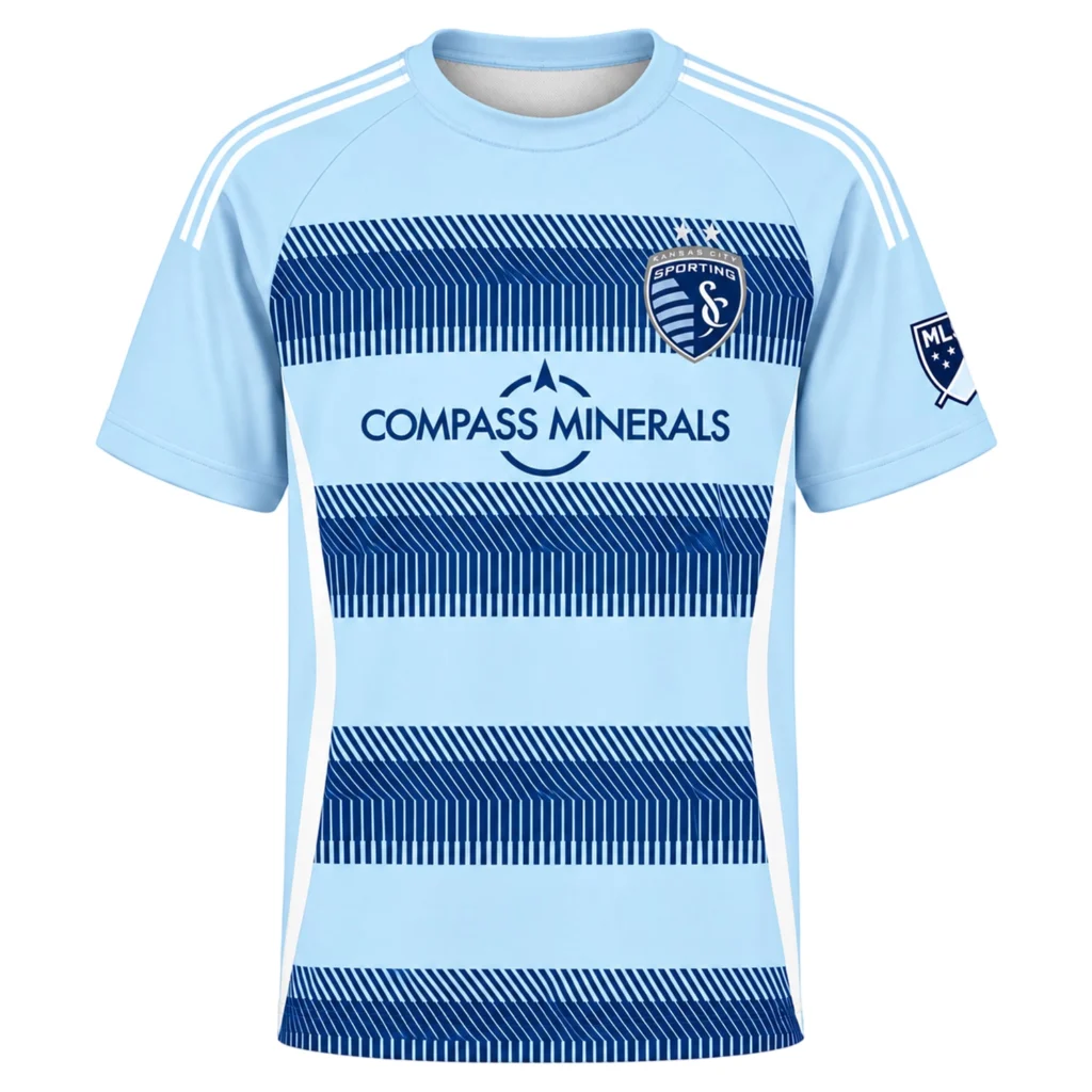 Sporting KC Home Jersey Bold Light Blue Hoops