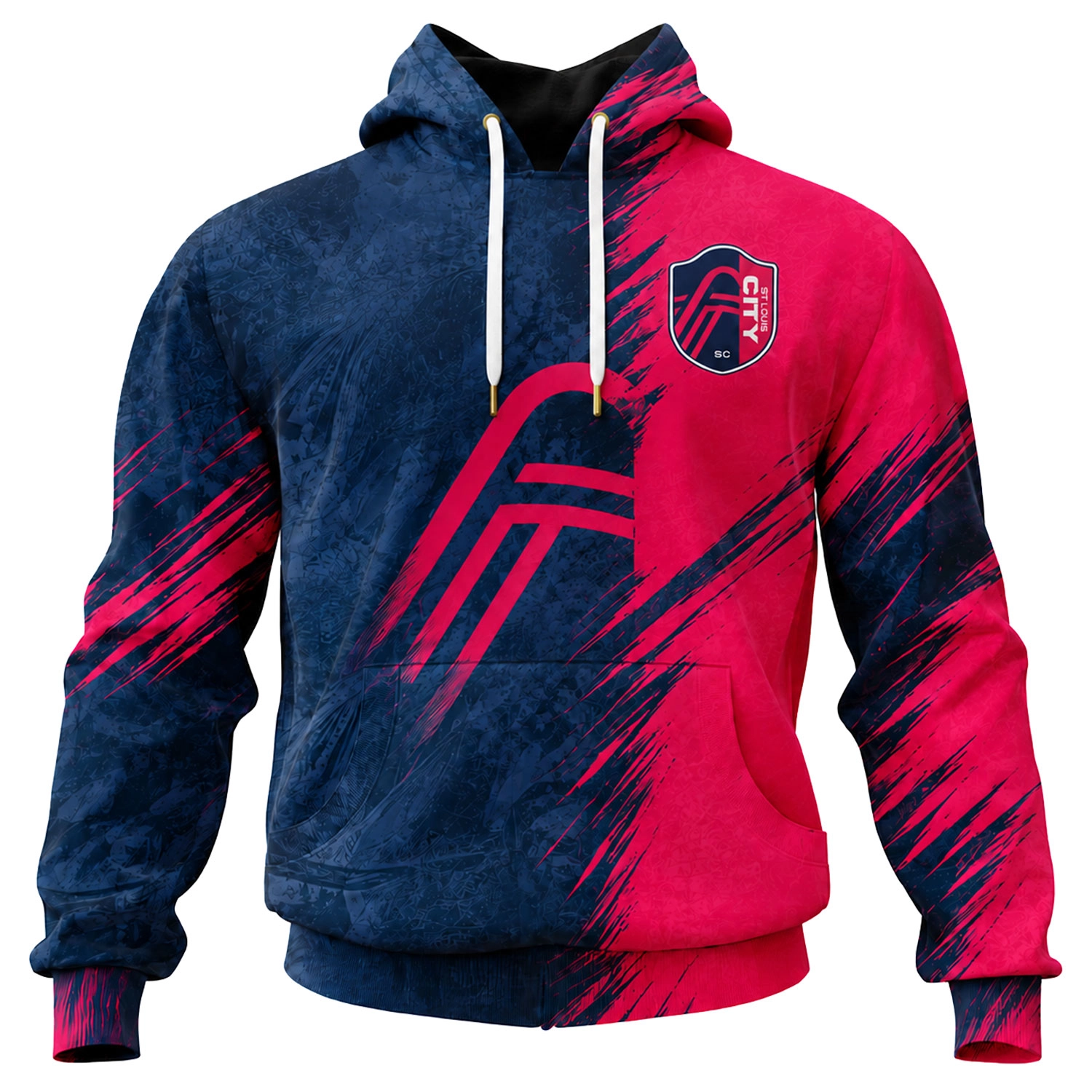 St Louis CITY SC Hoodie Custom Vibrant Split Color Style - Image 2