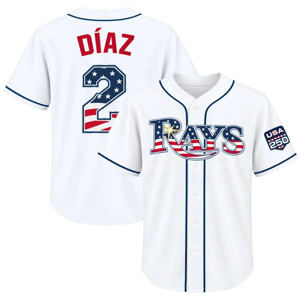 Tampa Bay Rays Yandy Diaz Patriotic Jersey Stunning Fan Apparel