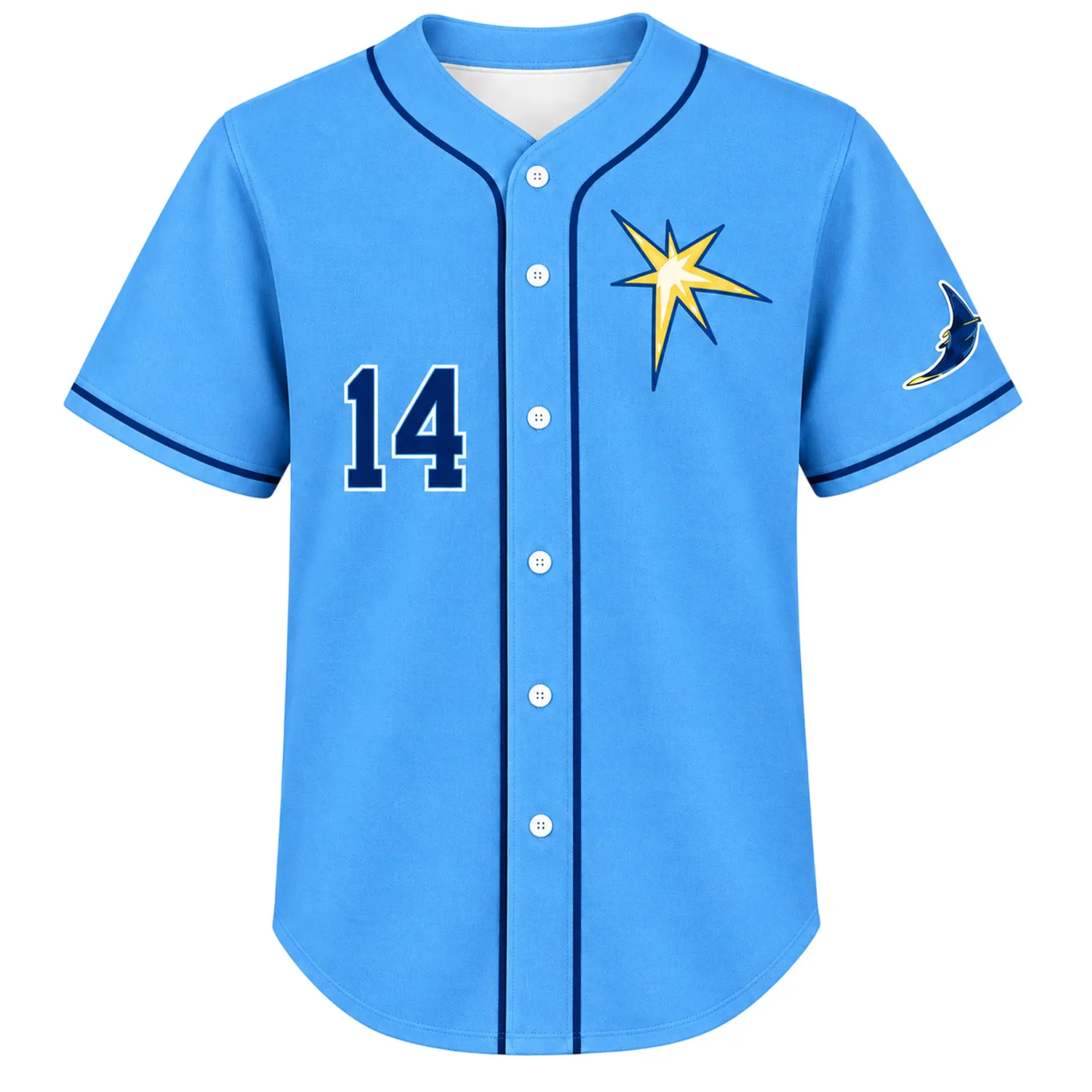 TB Rays Blue Jersey Chandler Simpson Powerful Wear - Image 2