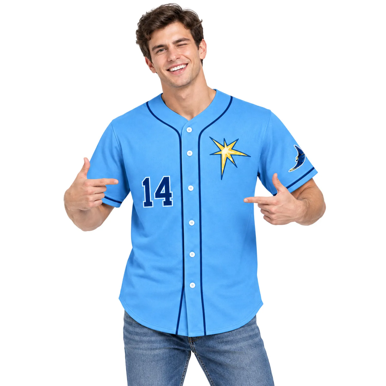 TB Rays Blue Jersey Chandler Simpson Powerful Wear - Image 4