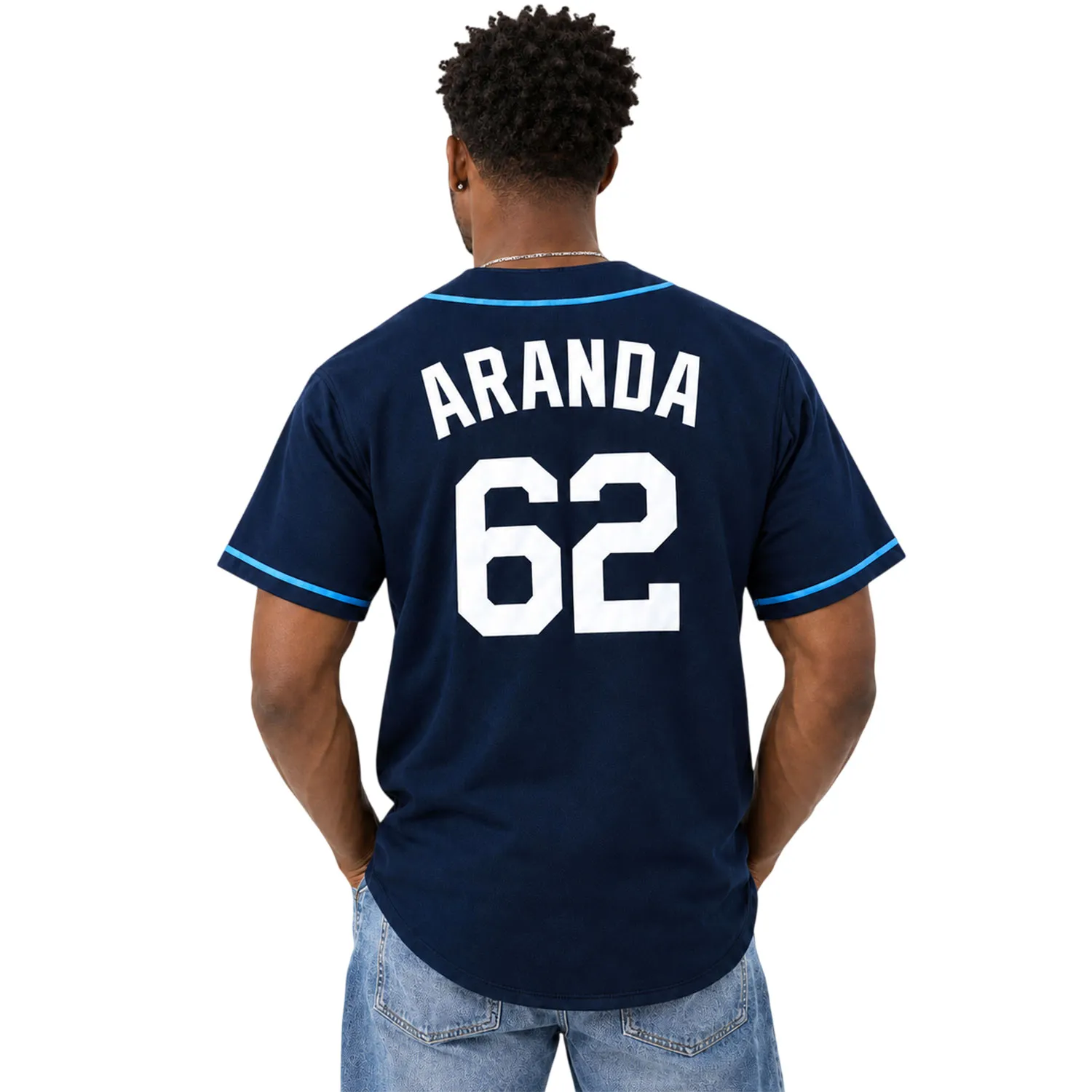 TB Rays Navy Jersey Jonathan Aranda Dynamic - Image 4