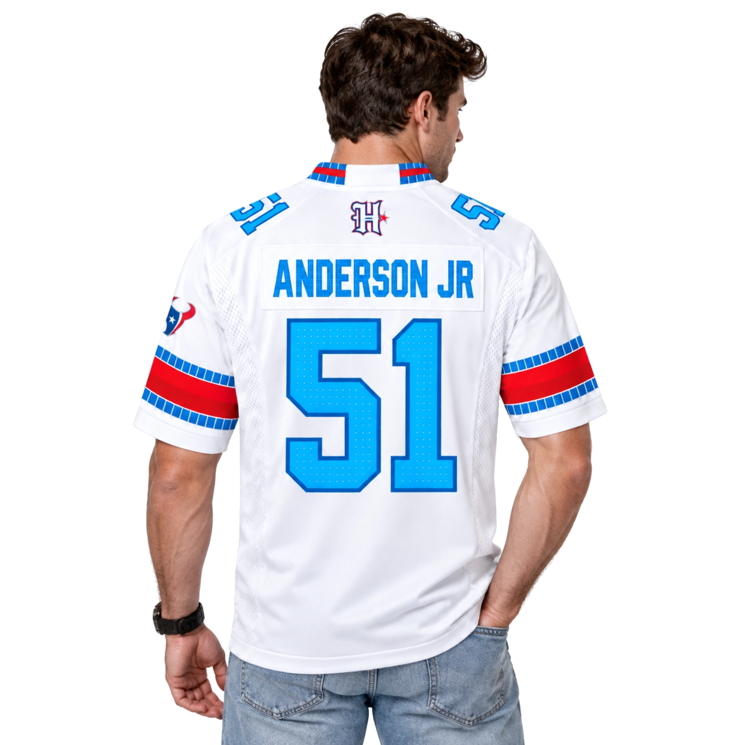 Texans Anderson Jr White Rivalries Jersey - Legendary Player Edition