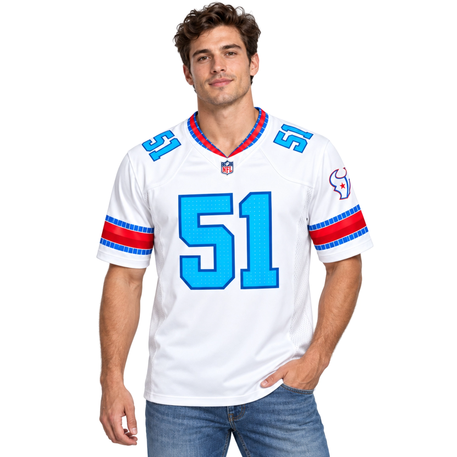 Texans Anderson Jr White Rivalries Jersey - Legendary Player Edition