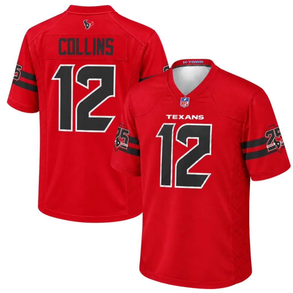 Texans Collins Red Alternate 25th Jersey - Amazing Game