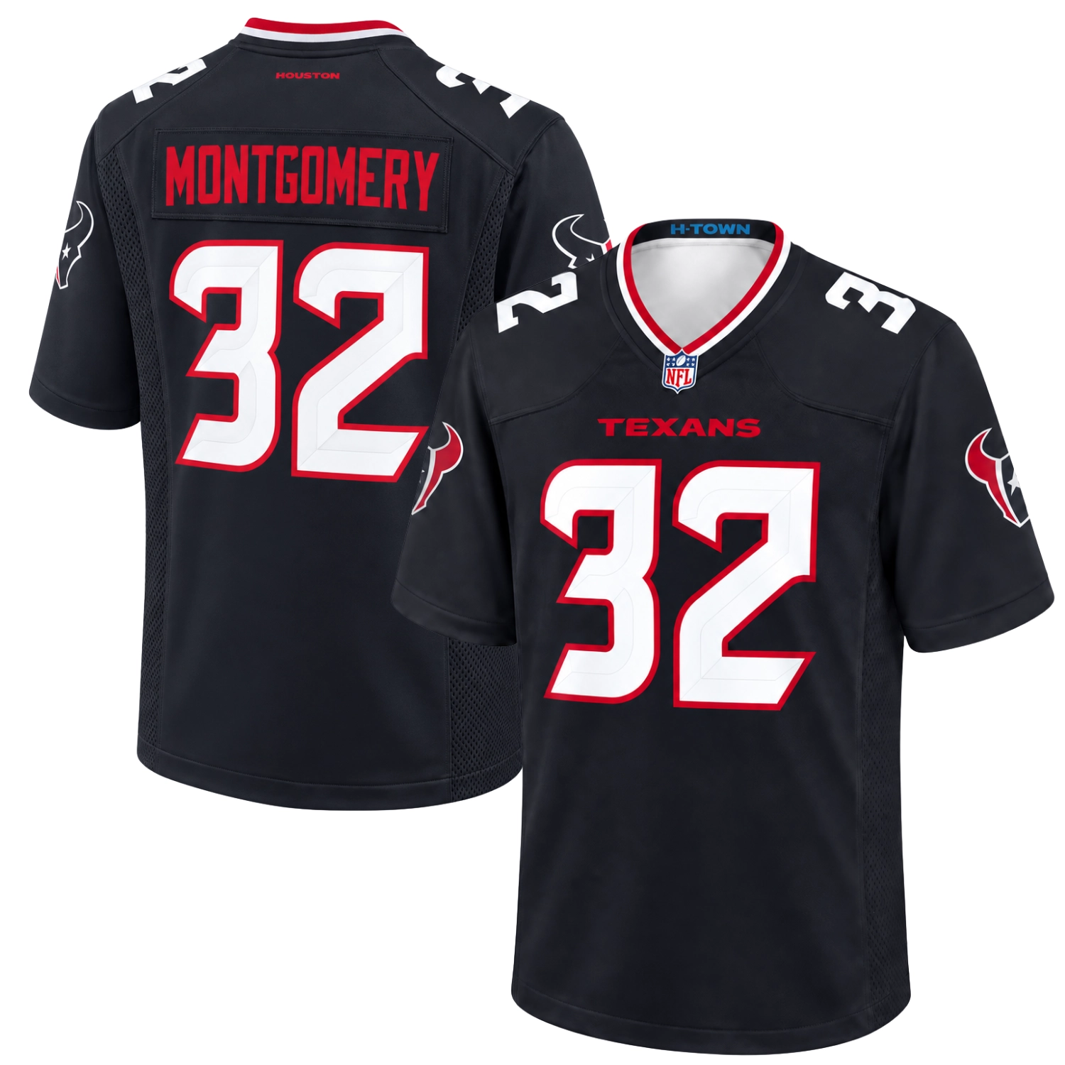 Texans Montgomery Navy GAME Jersey - Legendary Player Edition