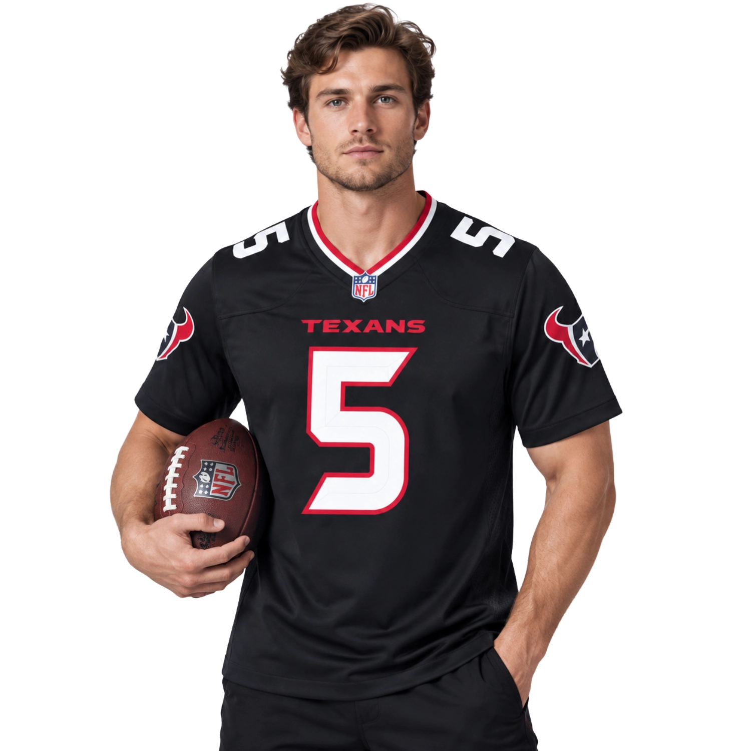 Texans Pitre Navy Jersey - Legendary Fan Collection