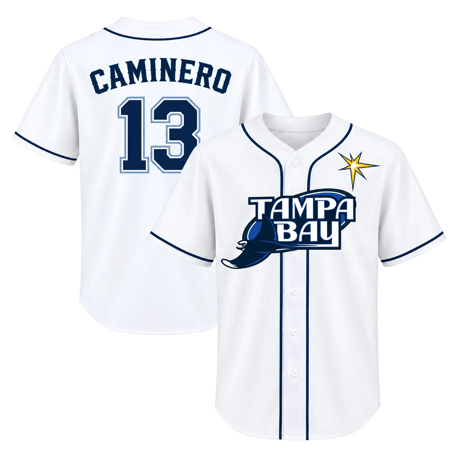 TP Rays Home Jersey Junior Caminero Bold