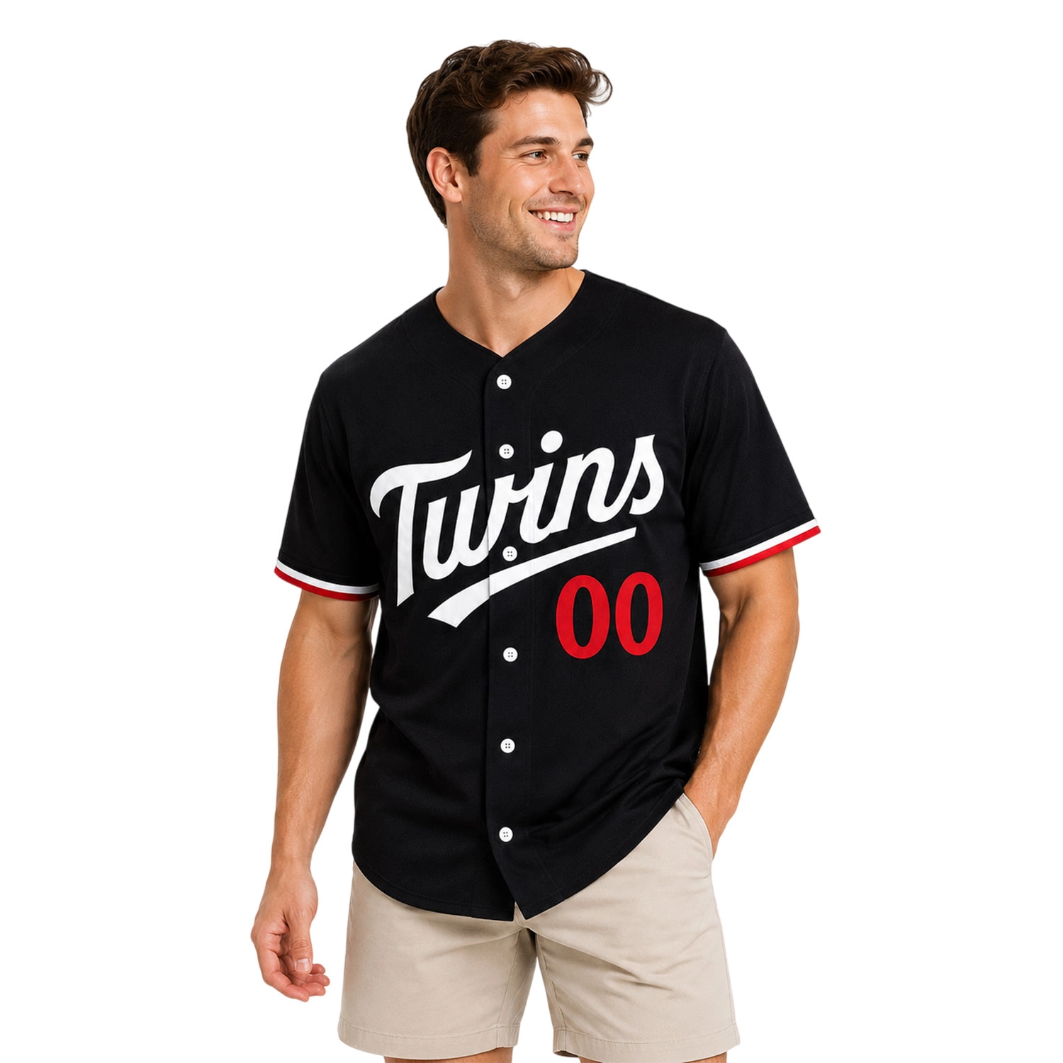 Twins Custom Baseball Jersey Dynamic Black Style - Image 4