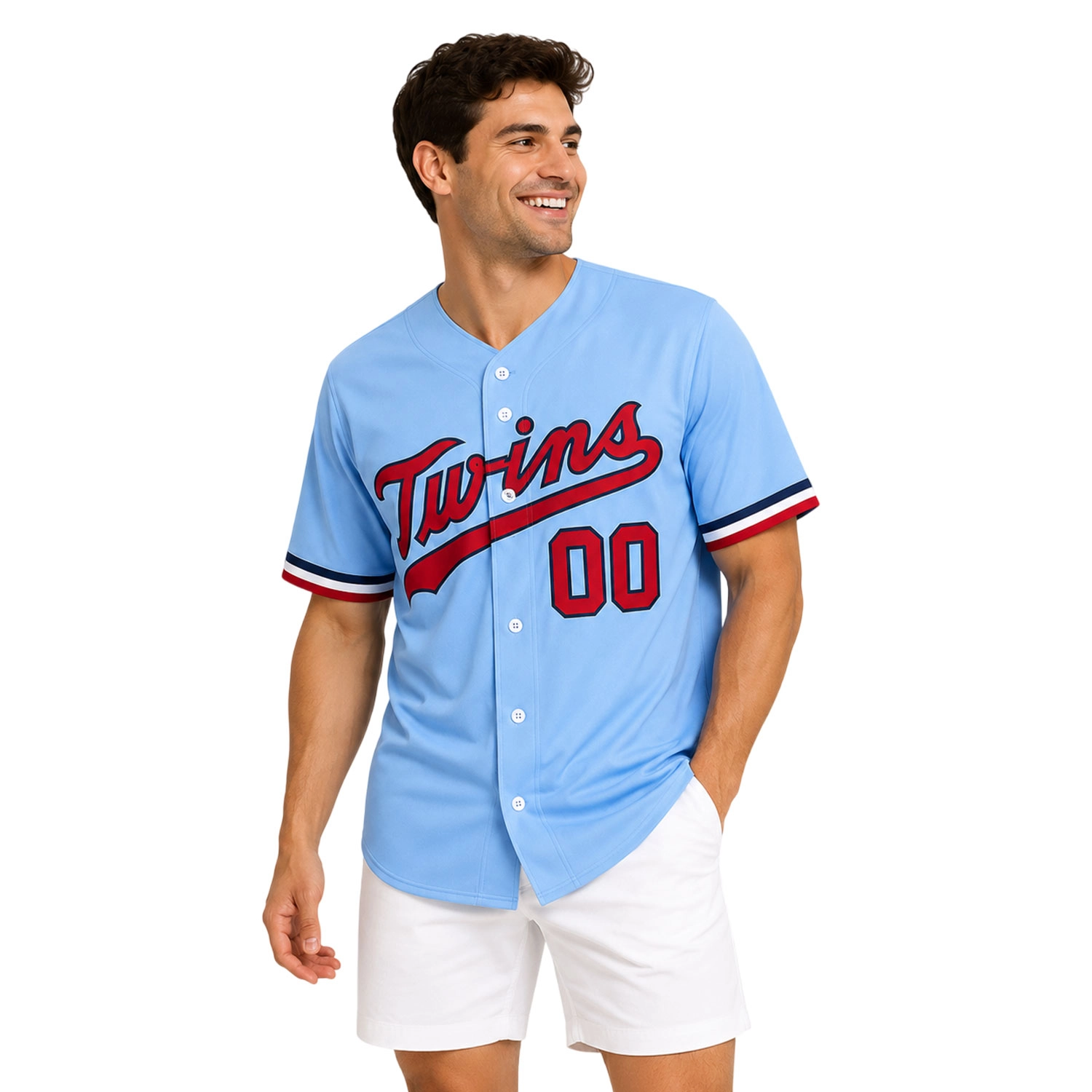 Twins Powder Blue Baseball Jersey Bold Custom Style - Image 4