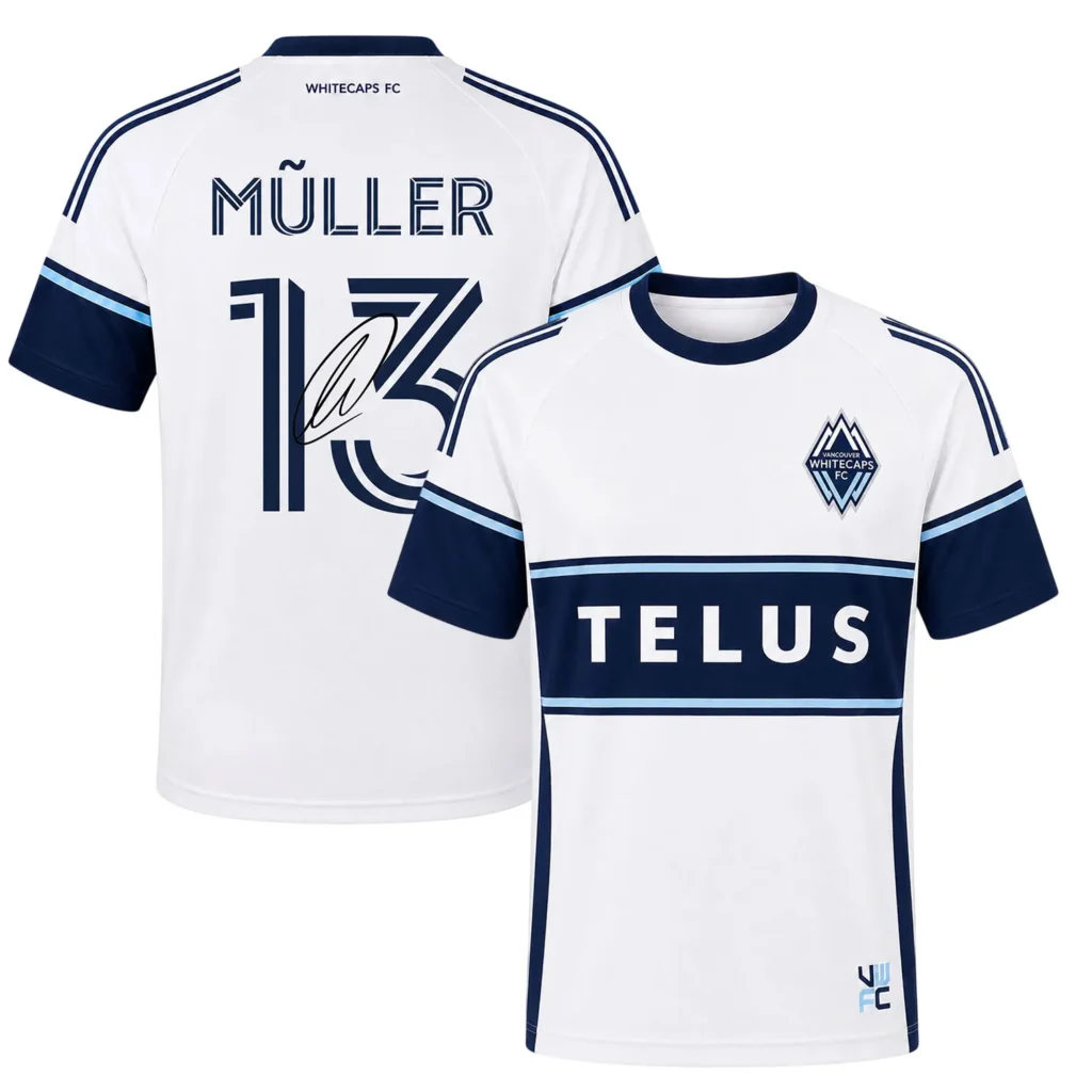 Vancouver FC Thomas Muller White Jersey Bold Name & Number