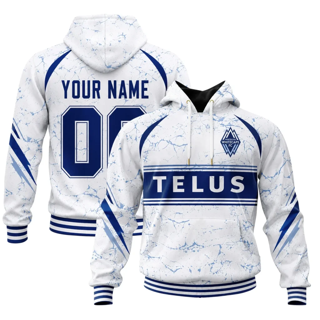 Vancouver Whitecaps Custom White Hoodie – Vibrant Merch Sport
