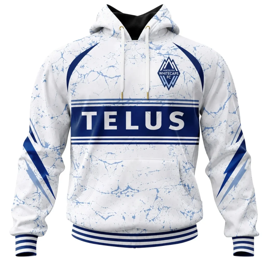 Vancouver Whitecaps Custom White Hoodie – Vibrant Merch Sport