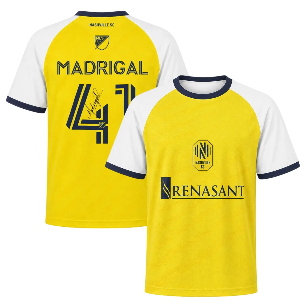 Warren Madrigal Nashville SC Jersey Signature Dazzling Merch Sport