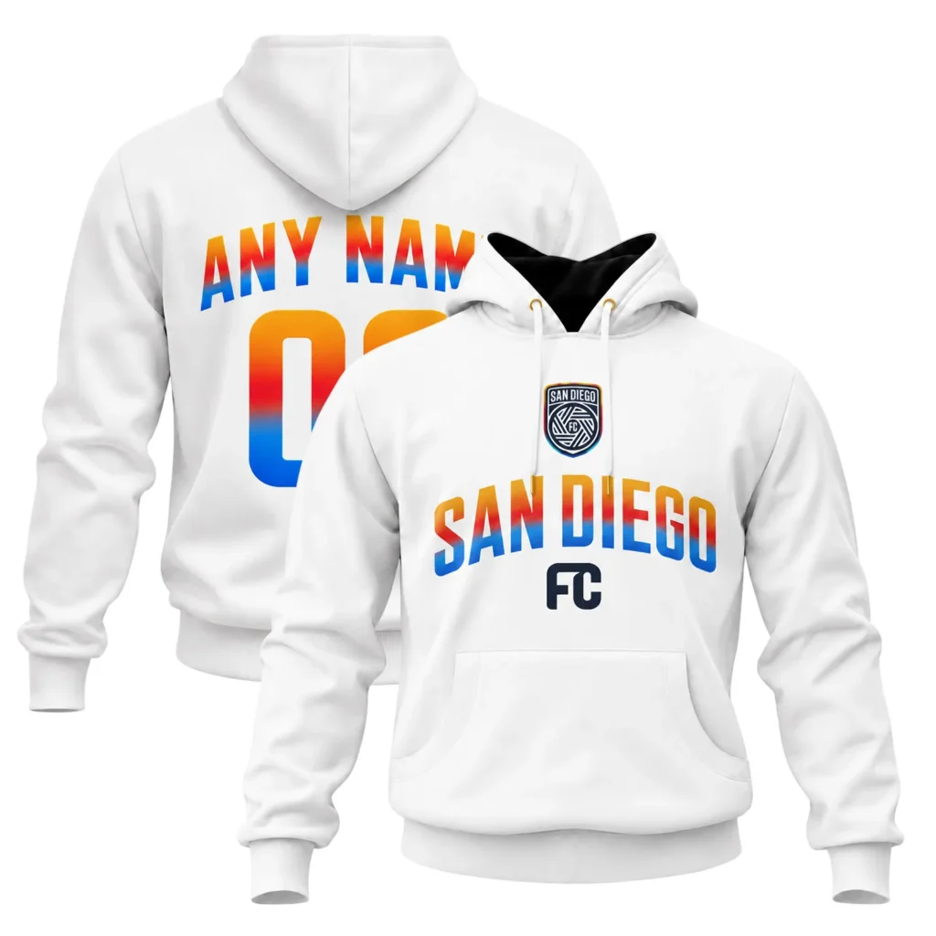 White San Diego Hoodie Ultimate Supporter Fleece Pullover