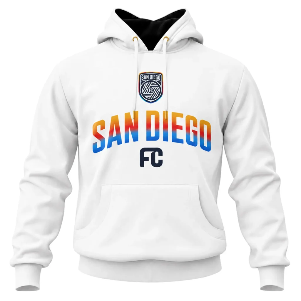 White San Diego Hoodie Ultimate Supporter Fleece Pullover