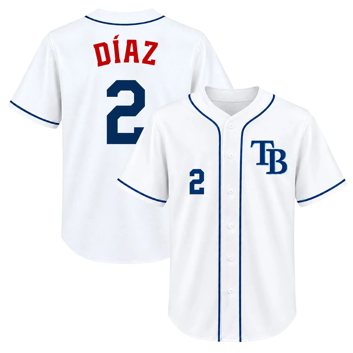 Yandy Diaz TB Rays White Jersey Remarkable Style
