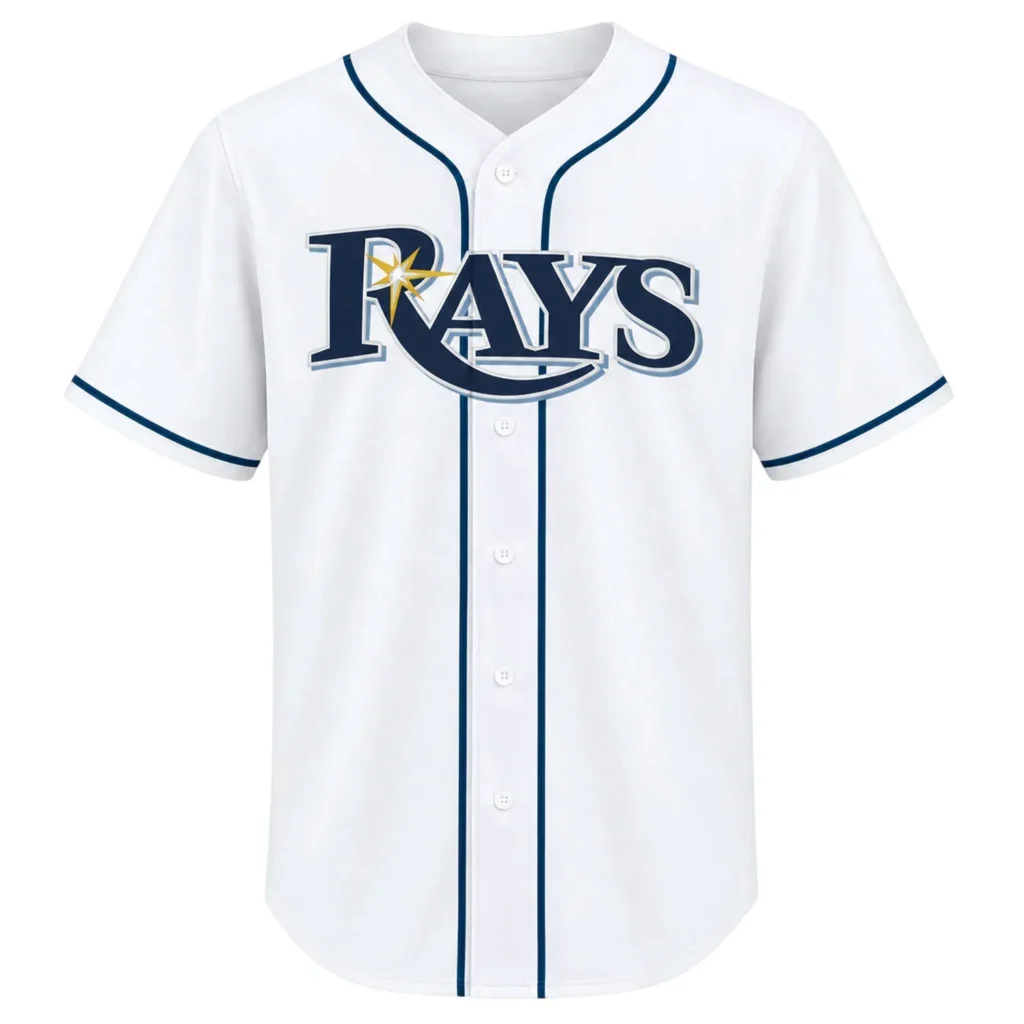 Yandy Diaz White Rays Jersey Bold Fan Style