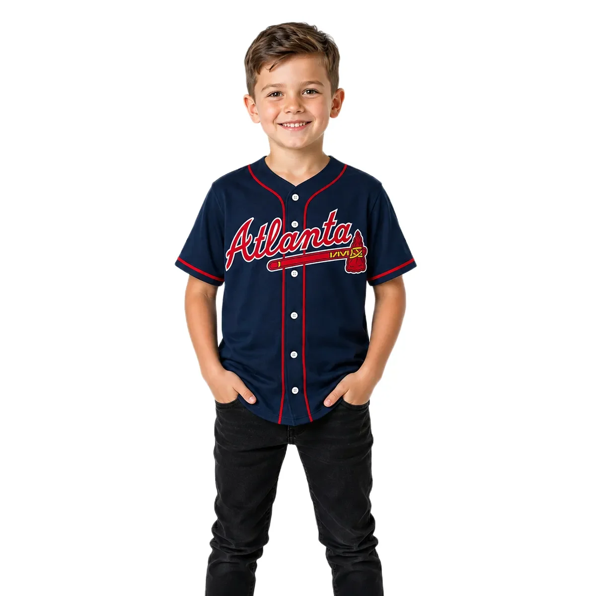 Atlanta Braves Austin Riley Alternate Jersey – alternate view 5