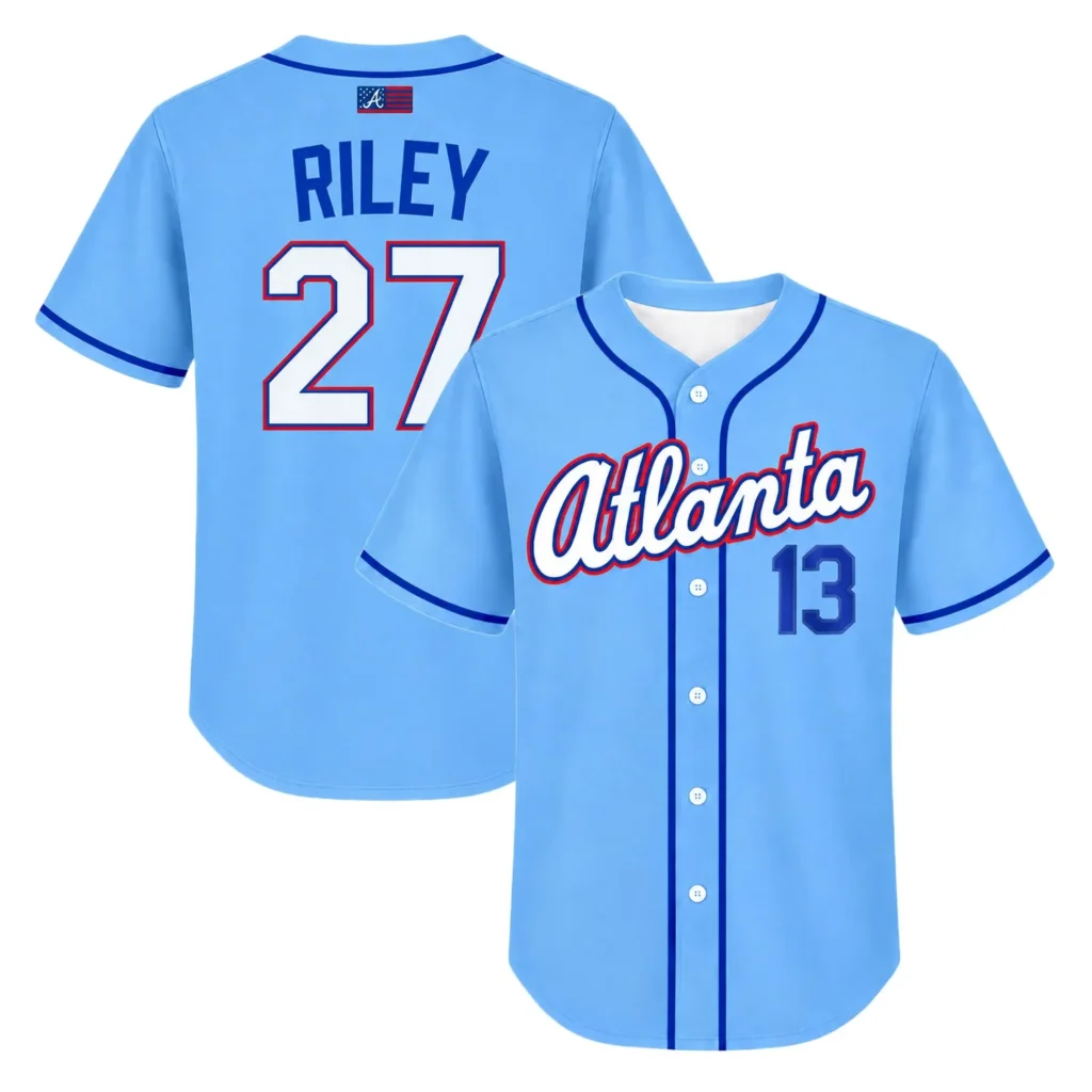 Atlanta Braves Austin Riley Blue Jersey – Game Day Fan Jersey