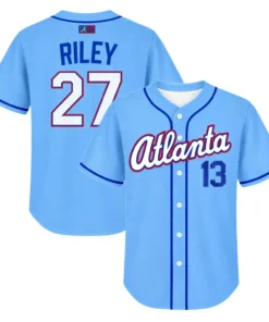Atlanta Braves Austin Riley Blue Jersey