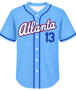 Atlanta Braves Austin Riley Blue Jersey – front view