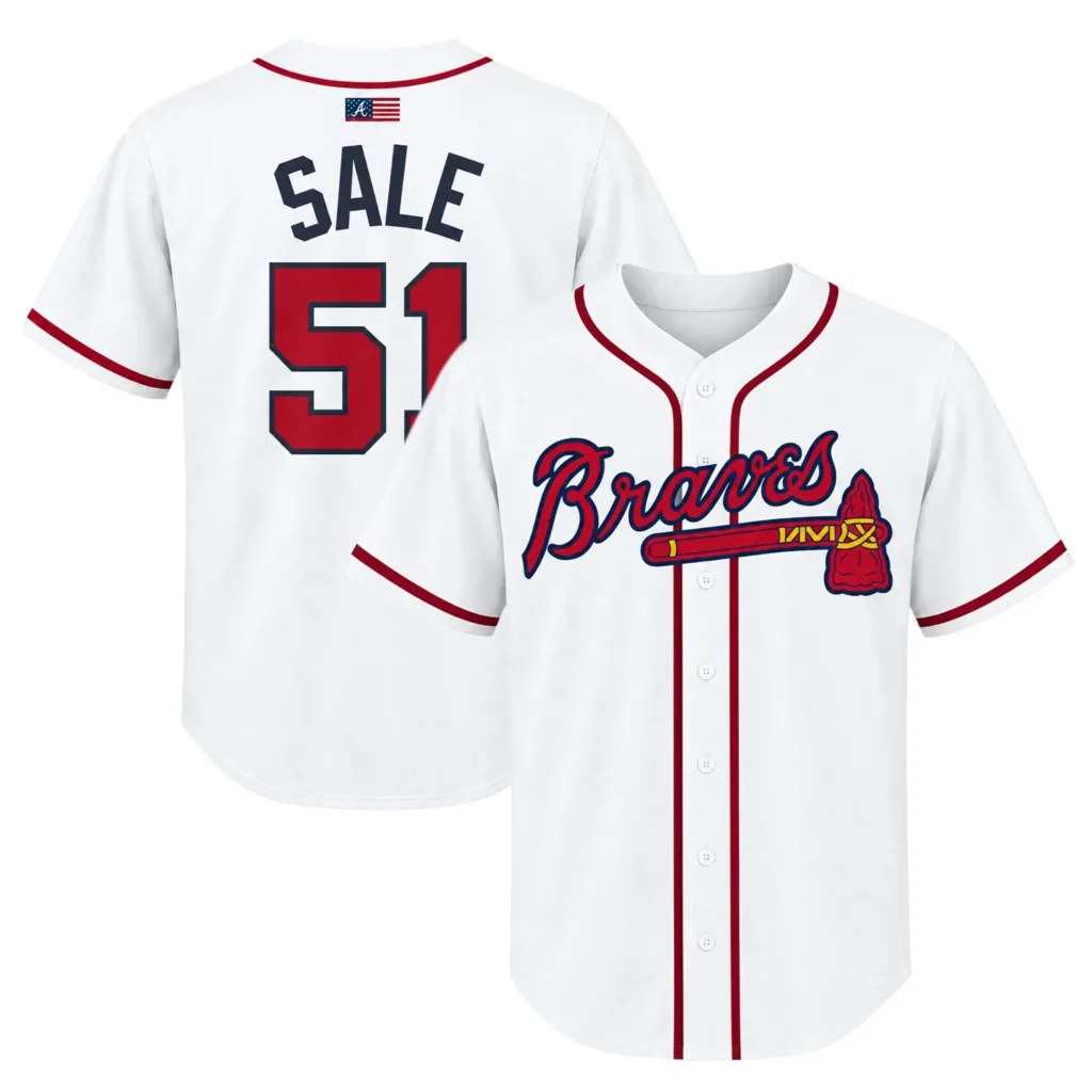 Atlanta Braves Chris Sale Jersey – Name & Number Fan Jersey