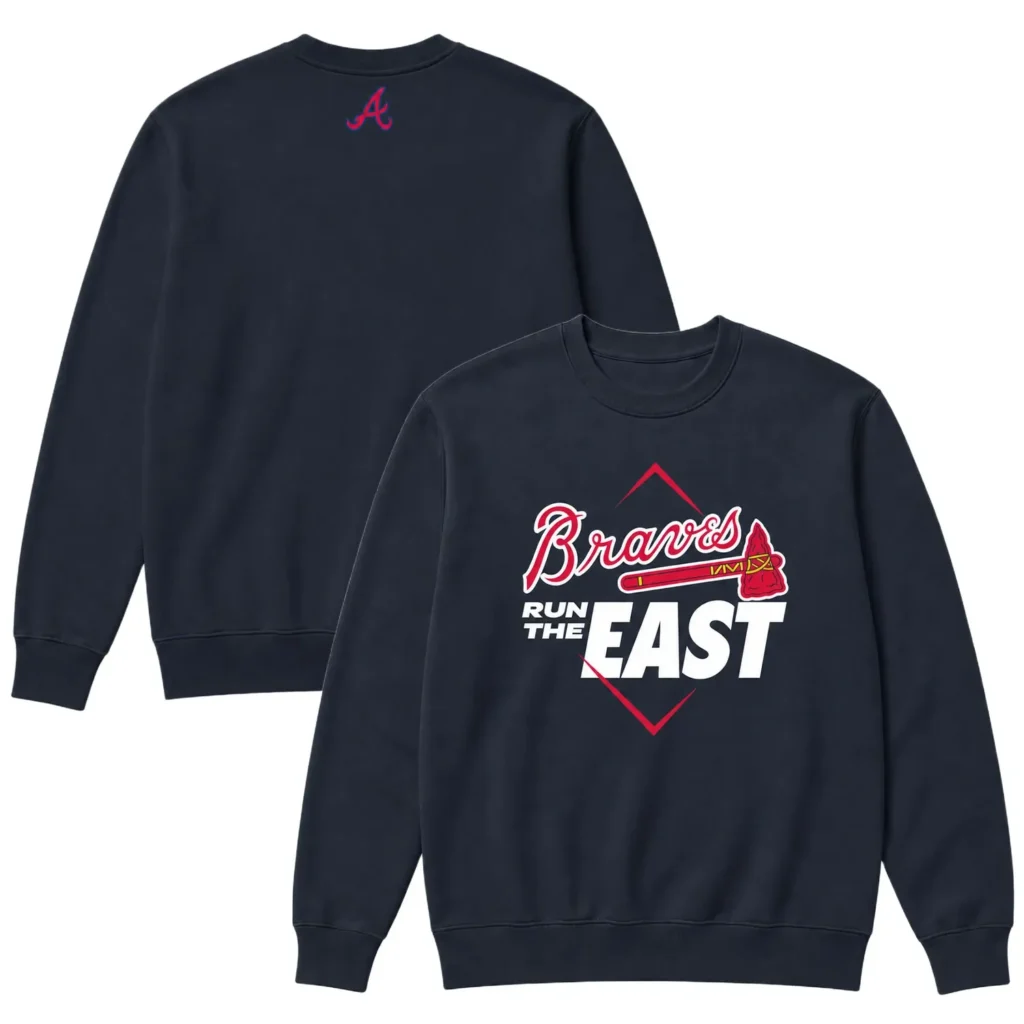 Atlanta Braves Navy NL East Champions Sweatshirt – Cozy Fan Sweatshirt