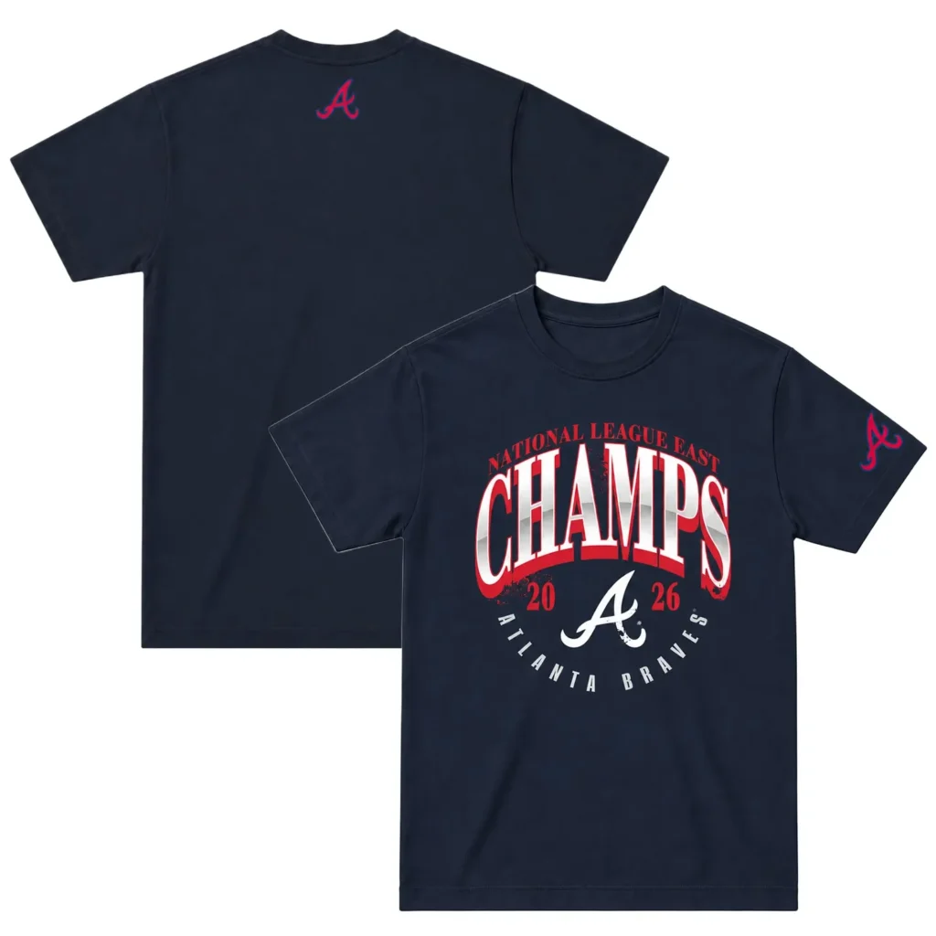 Atlanta Braves Navy NL East Champions T-Shirt – Game Day Graphic Tee